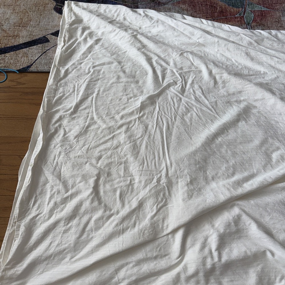 Full/Queen Duvet Cover  100% Cotton. No Brand.  White Cotton 80"X‎ 100". 5311